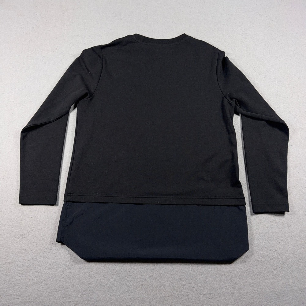 Athleta Gallery Top 2.0 Women Medium Layered Mixed Media Black Minimalist Casual - Picture 9 of 10